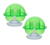 VALICLUD 2pcs Reptile Feeding Bowl Gecko Food Bowl with Suction Cup Pet Green Anti-escape for Reptiles Geckos Spiders and Horned Frogs