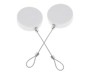 VALICLUD 2pcs Retractable Anti-Theft Cable Box with 90cm Steel Security Wire for Luggage, Remote Tether Cord and Digital Device Display - Adjustable Security Lock for Retail Store