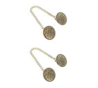 VALICLUD 2pcs Retro Cardigan Clips Vintage Sweater Shawl Chain Clips Dress Cincher Scarf Pins and Pins for Dresses