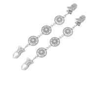 VALICLUD 2Pcs Retro Silver Alloy Cardigan Clips Sweater Shawl Brooch Pins Vintage Round Face Clothes Clasps Accessories for Women’S Knitwear and Scarf Decoration