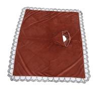 VALICLUD 2pcs Reusable Massage Towels with Hole for Beauty Bed Coffee Lace Trimmed Soft Breathable Fabric Spa Salon Facial Pad Table Sheets