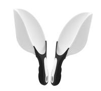 VALICLUD 2Pcs Reusable Plastic Ice Scoop with Ergonomic Handle for Kitchen Food Safe PP Material Multipurpose for Crushed Ice Flour Rice Candy Nuts and Popcorn