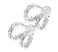 VALICLUD 2pcs Rhinestone Hair Clips for Women Silver Short Hair Claw Clips High Ponytail Fixation Tool Lightweight Barrettes Stylish for Parties and Daily Use