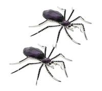 VALICLUD 2pcs Rhinestone Spider Brooch Alloy Animal Pins Halloween Lapel Badge for Suit Coat Hat Bag Stylish Spider Jewelry Accessories
