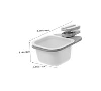 VALICLUD 2pcs Rotatable Small Desk Waste Bin Plastic Mini Desktop Trash Holder Clip Bathroom Bedroom Living Dressing Table White Gray