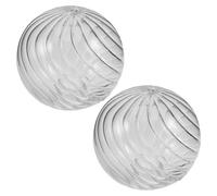 VALICLUD 2pcs Round Glass Pendant Shade with Rotating Bubble Effect, Globe Lamp Shades Replacement for Dining Areas and Home Upgrades, Modern 4 Inch Sphere Light Globes