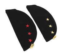 VALICLUD 2pcs Russian Sailor Dance Hat Nautical Captain Beret Caps with Wheat Design for Stage Performance Costume Halloween Cosplay