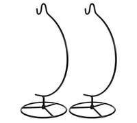 VALICLUD 2pcs Rustic Iron Ornament Display Stand for Hanging Glass Globe Air Plant Terrarium Garden Decor Stand with Scratch and Slip Protection Versatile Flower Holder for Tabletop
