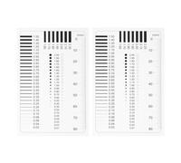 VALICLUD 2pcs Scratch Measure Gauge High Precision Estimation Chart Plastic Compact Portable Defect Detection Tool for Quality Control Inspection Processes