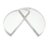 VALICLUD 2Pcs Semi-Circular Glass Optical Lenses Convex Physics Teaching Aids for Scientific Experiments and Educational Optics Equipment