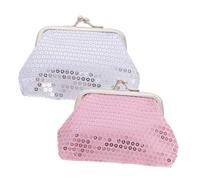 VALICLUD 2pcs Sequin Coin Purses for Girls Mini Wallet Sparkly Change Purse for Parties and