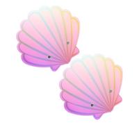 VALICLUD 2pcs Shell Shaped Acrylic Lash Extension Pallet Tool and Adhesive Holder for Professional Eyelash Grafting Efficient and Comfortable Eyelash Organizer for Beauty Salons