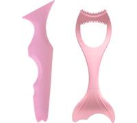 VALICLUD 2pcs Silicone Eyeliner Applicator Tool with Good Elasticity and Long Time Use, Pink Eyeliner Stencils for Women, Reusable Makeup Guide Tool for Precise Eye Makeup Application