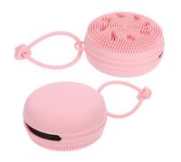 VALICLUD 2Pcs Silicone Face Scrubber Gentle Exfoliating Brush for Deep Cleansing Portable Travel Tool for Skin Massage and Shampoo Soft Silicone Bristles for Sensitive Skin