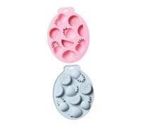 VALICLUD 2pcs Silicone Fruit-Shaped Cake Molds for Chocolate Fondant Baking Smooth Rounded Edges Easy-Clean DIY Kitchen Tools for Desserts and Crafts Blue Pink