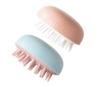 VALICLUD 2pcs Silicone Hair Scalp Massager Brushes Soft Shower Scrubbers for Bathing and Shampooing Comfortable Head Massage Comb for Scalp Stimulation and Hair Health Portable Pink and