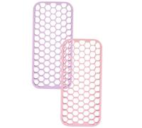 VALICLUD 2Pcs Silicone Heat Resistant Mat for Hair Tools Durable Table Protector for Curling Irons and Flat Irons Non Slip Design for Home and Salon Use Pink Purple Small
