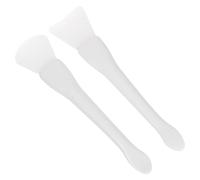 VALICLUD 2pcs Silicone Wax Seal Stamp Scraper Spoons for Easy Cleaning and Removing Residual Wax Particles, Portable White Plastic Spreader Tools for On-the-go Crafting and Artistic