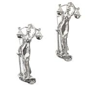 VALICLUD 2pcs Silver Victory Figure Brooch Set - Ancient Greek Mythology Symbol Pin for Suit Jackets, Formal Lapel Pins with Retro Design, Decorative Accessories for Evening and Christmas