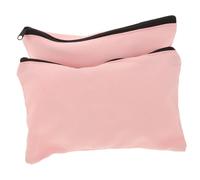 VALICLUD 2pcs Small Canvas Jewelry Pouches for Necklaces Bracelets Rings Earrings Cotton Linen Drawstring Bags in Pink Portable Storage for Jewelry and Small Gifts