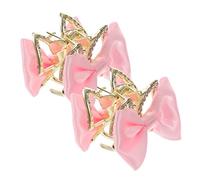 VALICLUD 2pcs Small Metal Bow Hair Claw Clips for Girls with Double-sided Bow Knot Design Mini Hair Clips for Daily Use