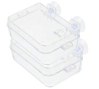 VALICLUD 2PCS Small Reptile Feeding Basin with Suction Cup, Escape-Proof Reptile Food Dish and Water Bowl for Geckos, Lizards, Bearded Dragons, Reusable Pet Feeder