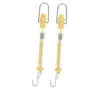 VALICLUD 2pcs Spring Balance Scales Newton Dual Scale Transparent Tubular Force Gauge with Hooks for Physics Experiments Teaching Tools Measurement Random Color