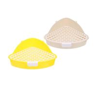 VALICLUD 2pcs Squirrel Litter Box Cat Litter Box Detachable Pet Toilet Plastic Material Anti-leak Suitable Mesh Design Assorted Color for Pet Training with Guinea Pig Rabbit