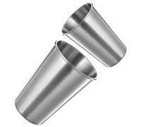 VALICLUD 2Pcs Stainless Steel Beer Cups Drinkware for Home Bar and Outdoor Use Lightweight Non-Slip Broken-Resistant Tumblers for Parties and Travel