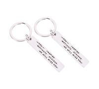 VALICLUD 2pcs Stainless Steel Keychains for Retirement Coworker Appreciation Teacher Nurse Unique Charm Keyring