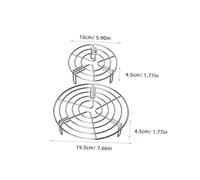 VALICLUD 2Pcs Stainless Steel Multi-function Steam Rack for Kitchen Household Use Heat-resistant Wok Steaming Rack with Design for Eggs Fish Vegetables Easy to Clean Lightweight Cooling and
