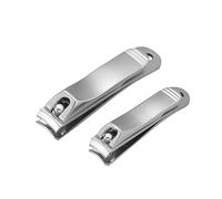 VALICLUD 2pcs Stainless Steel Nail Clippers for Men Grown Toenail Tools Kit Cuticle Clippers Nail Trimmer Portable for Toe Finger