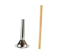 VALICLUD 2pcs Stainless Steel Sausage Filler Tube Kit Meat Stuffer for Homemade Sausage Making Easy to Clean and Suitable for Ground Beef Pork Turkey Venison Kitchen Meat Filling Tool