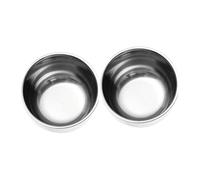 VALICLUD 2Pcs Stainless Steel Shaving Bowls for Men Corrosion Resistant Shave Soap Vessel with Smooth Polished Surface Practical Barber Tool for Rich Lather and Daily Grooming