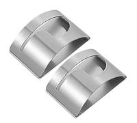 VALICLUD 2pcs Stainless Steel Suction Towel Holders with Self-Adhesive Wall Hooks, Silver Finish, No Drilling Required, Damage-Free, Suitable for Bathroom and Living Area