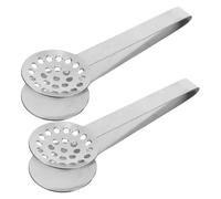 VALICLUD 2pcs Stainless Steel Tea Bag Squeezer Tongs with Press Function Handheld Tea Strainer Clips for Loose Leaf Brewing Kitchen Accessories for Parties and Daily Use