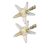VALICLUD 2pcs Star-shaped Pearl Hair Clips for Women Non-slip Stylish Hair Barrettes Comfortable Accessories for Parties and Everyday Wear