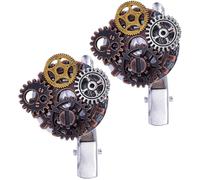 VALICLUD 2pcs Steampunk Gear Hair Clips Decorative Barrette Hairpins for Women Vintage Gothic Accessories for Cosplay Wedding and Everyday Stylish Hair Styling