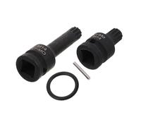 VALICLUD 2pcs Steel Brake Caliper Socket Tool Short Long Brake Screw Sleeve for Precise Removal Optimized Design for Car Repair Shops and Personal Maintenance