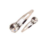 VALICLUD 2Pcs Stylish Rhinestone Hairpins Elegant Bobby Pins Fashion Hair Accessories for Women Unique Alloy Clips for Chic Looks for Parties Everyday Wear