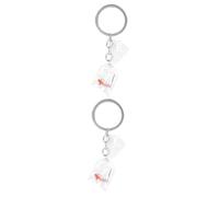 VALICLUD 2pcs Transparent Fish Water Bag Keychain Pendant Creative Resin Fish Charm for Bags Unique Decorative Key Holder for Organizing Keys