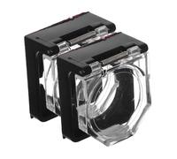 VALICLUD 2pcs Transparent Push Button Switch Guard Cover with Self-adhesive Backing Round Plastic Dustproof Protector for Industrial and Home Emergency Stop Switch Protection