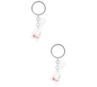 VALICLUD 2pcs Tropical Fish Pendant Key Chain Decorative Resin Bag Charm Unique Water Bag Key for Fish for