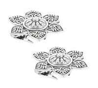 VALICLUD 2pcs Vintage Flower Cardigan Sweater Clips Brooch Pins for Women, Retro Shawl Collar Clasp Dress Shirt Cinch Clips, Floral Brooches for Jacket and Scarf Accessories