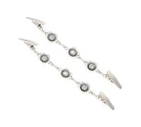 VALICLUD 2Pcs Vintage Flower Sweater Clips with Rhinestones, Retro Shawl and Cardigan Clips for Women’S Garment Accessories, Silver Tone Brooch Pins for Scarves and Dresses