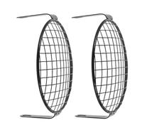 VALICLUD 2Pcs Vintage Motorcycle Headlight Protection Covers, Metal Mesh Grill Headlamp Guards 15.6Cm, Motorbike Lamp Covers for Modified Retro Bikes, Sturdy Headlight Grille Guards for