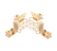 VALICLUD 2pcs Vintage Sweater Clips for Women Sweater Closure Clips Cardigan Brooches with Pearl Detail Zinc Alloy Material for Secure Garments and Versatile Applications at Social Events
