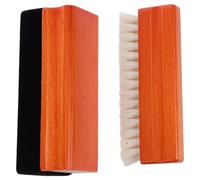 VALICLUD 2pcs Vinyl Record Cleaning Brush Set with Wood Handle Anti-static Vinyl Dust Brush for Phonographs Chemical-free Cleaning Restores Playback Condition for Music Lovers