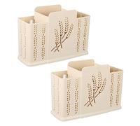 VALICLUD 2pcs Wall Mounted Chopsticks Storage Holder High Class Container with Drain Design Practical Kitchen Utensils Organizer Rack for Spoons Forks Spatulas Space Saving Cutlery Cage