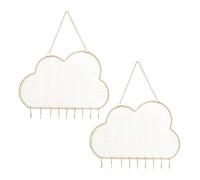 VALICLUD 2pcs Wall Mounted Earring Organizer Rack Metal Grid Hanging Jewelry Holder Stand for Bedroom, Gold Color Earring Display for and Selling